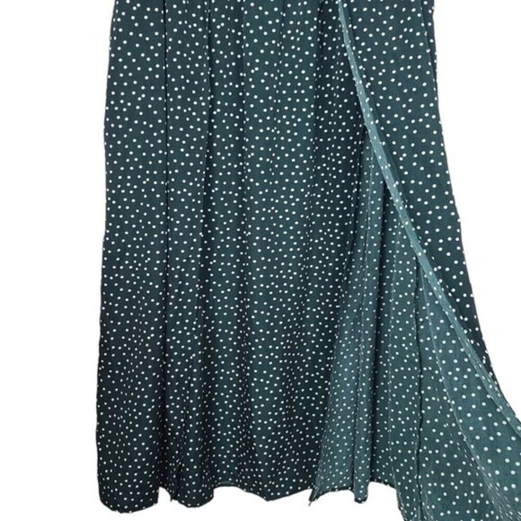 Shein Curve Green White Polka Dot High Slits Maxi Skirt 2XL - Picture 3 of 7